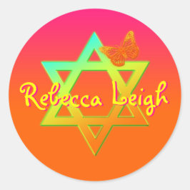 Estrela Personalizada De David, Adesivo De Borbole