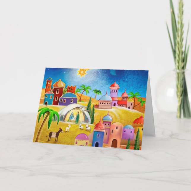 Estrela sobre o cartão do x-mas de Bethlehem (Frente)