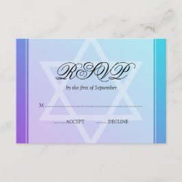 Estrela Teal Purple de David Bat Mitzvah RSVP