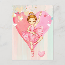 Estrelas Ballerina Cute e Cartão de Posto Cardíaco