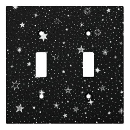 Estrelas Brancas Desenhadas À Mão Em Preto