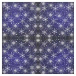 estrelas brancas em Tecido azul, casa colorida