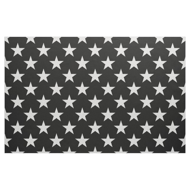 Estrelas brancas no tecido preto do fundo (Fat Quarter)