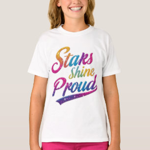 Estrelas Brilham Camiseta Orgulhosa - Negrito e Pa