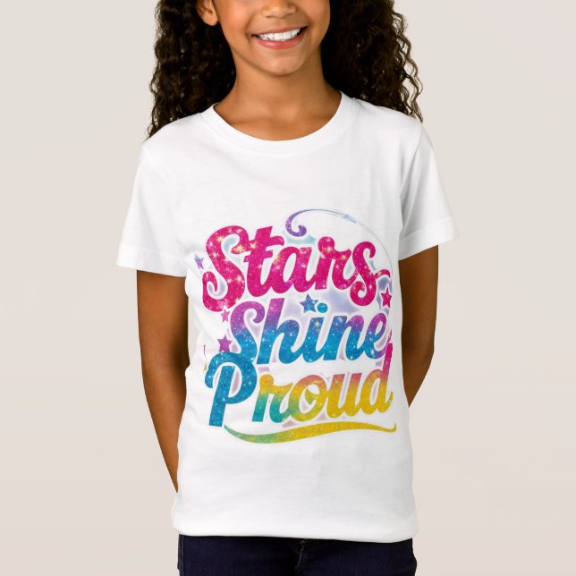 Estrelas Brilham Camiseta Orgulhosa - Patriotismo  (Frente)