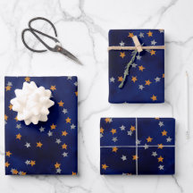Estrelas brilhantes em papel de moagem