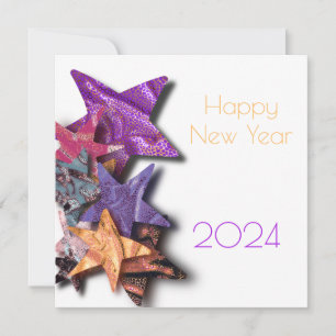 Estrelas brilhantes multicoloridas com sombras - a