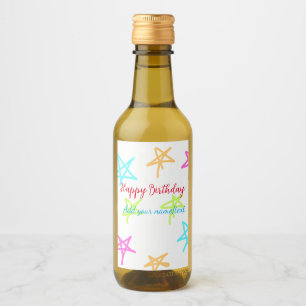Estrelas coloridas feliz aniversário adicionar nom