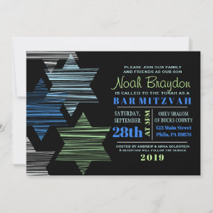 ESTRELAS CONECTANDO O Bar Bat Mitzvah Convite