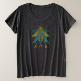 Estrelas de fada e T-Shirt de porte feminino