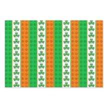 ESTRELAS DE SHAMROCKS BRANCOS IRLANDESES VERDE LAR