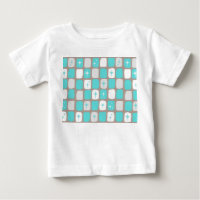Estrelas de Turquesa Retroativas Camisas de Bebê