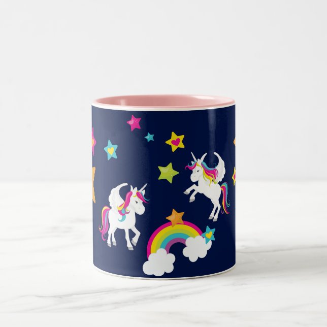 Estrelas do arco-íris do unicórnio. Caneca do (Centro)
