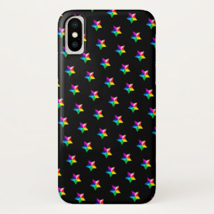 estrelas do arco-íris na capas de iphone preta Ca