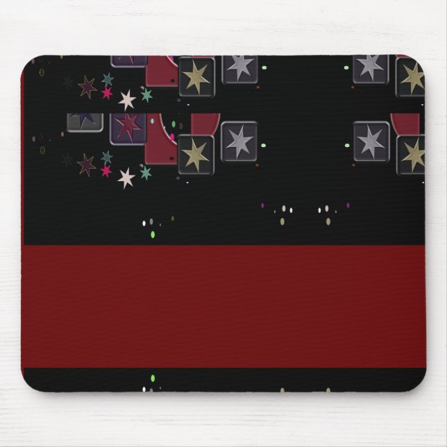 Estrelas do Mousepad Preto (Frente)