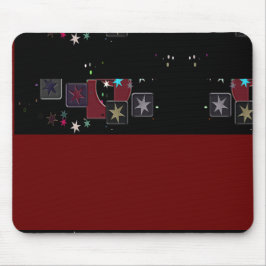 Estrelas do Mousepad Preto