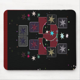 Estrelas do Mousepad Preto
