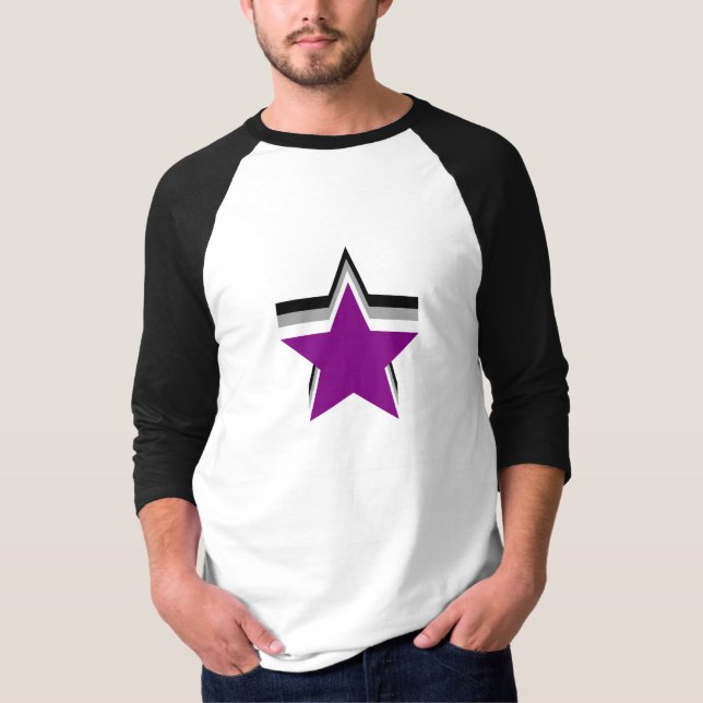 Estrelas do orgulho da assexualidade T-Shirt (Frente)