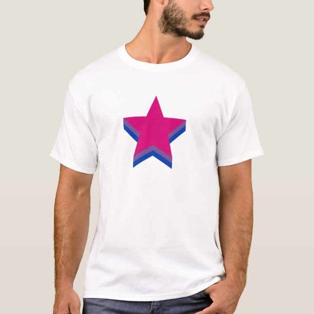 Estrelas do orgulho da bissexualidade T-Shirt (Frente)