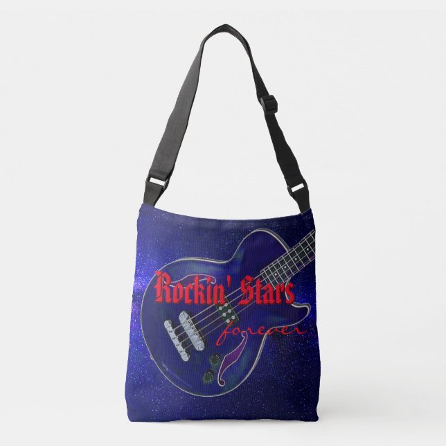 Estrelas do Rock - Saco Tote Personalizável Tema M (Frente)