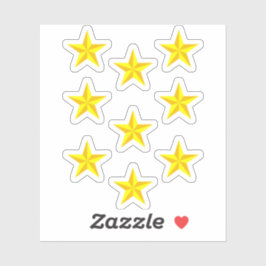 Estrelas Douradas Amarelas para Escola - Adesivos 