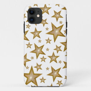 Estrelas "Douradas" capas de iphone brancas