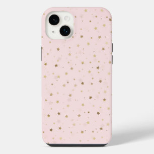 Estrelas Douradas com Design de Gradiente Rosa
