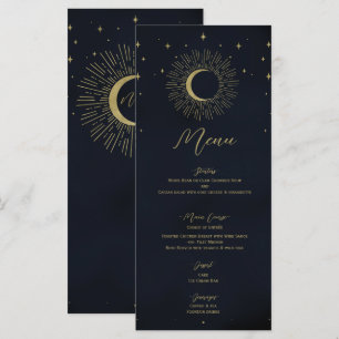 Estrelas Douradas Menu de Casamento Sol Explosão L