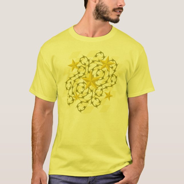Estrelas Dourados & t-shirt das farpas (Frente)