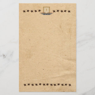 Estrelas e artigos de papelaria oxidados da vela