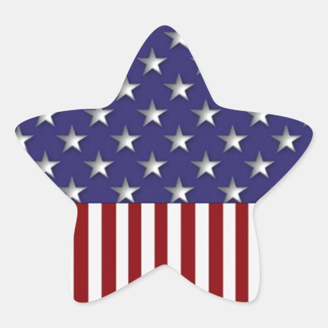 Estrelas e Estrelas com autocolante Patriótico (Frente)