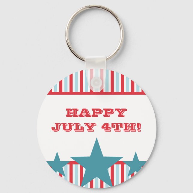 Estrelas e faixas negras Chaveiro (Frente)