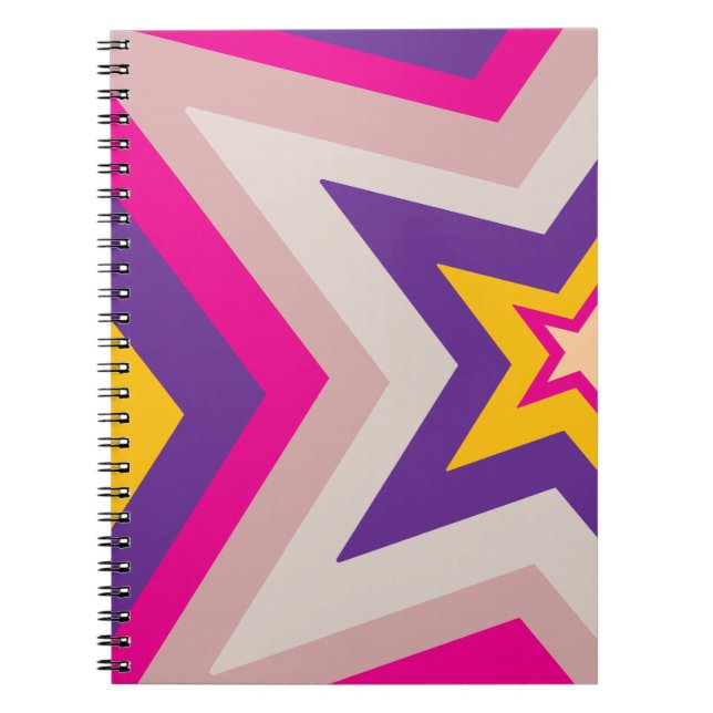 Estrelas em formação colorida Caderno Espiral de F (Frente)
