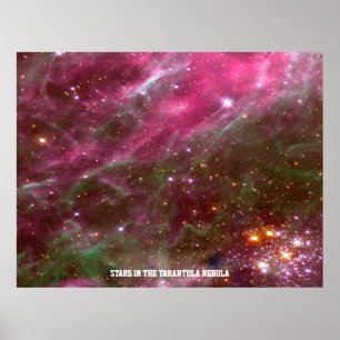 Estrelas em Tarantula Nebula, Poster de Matiz Rosa