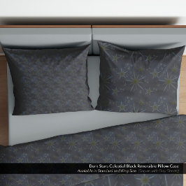 Estrelas Escuras Negras Celestiais Reversíveis