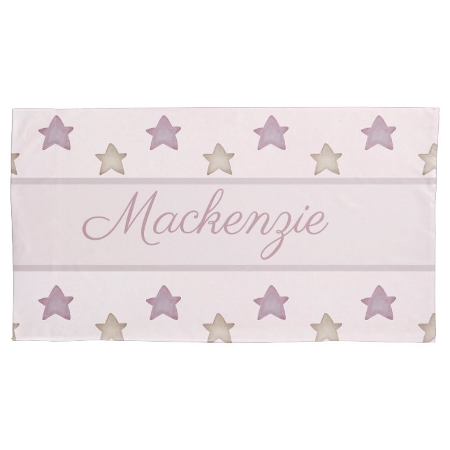 Estrelas Fofas com Nome Personalizado em Rosa (Frente)