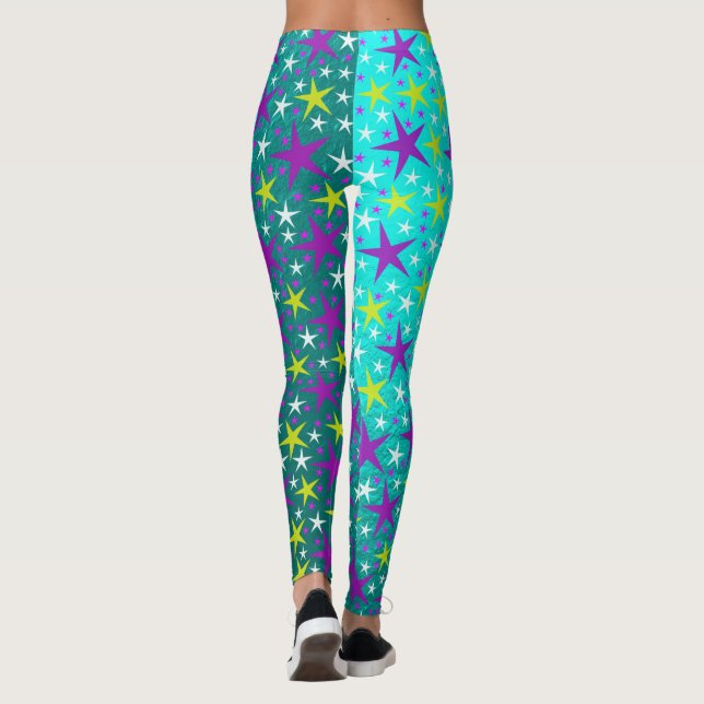 estrelas Legendantes leggings retro-leggings (Verso)