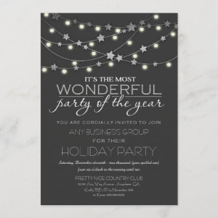 Estrelas + Luzes Convites de Feriados Corporativos