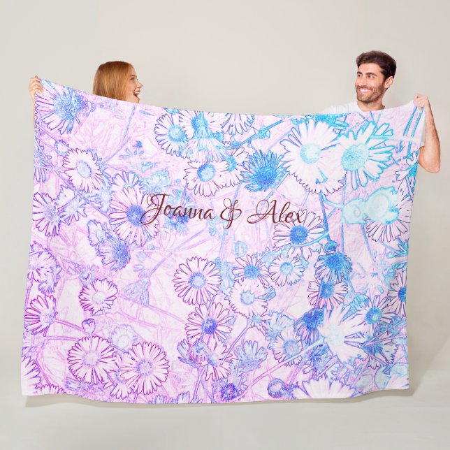 Estrelas no cobertor de velo rosa e azul (In Situ)