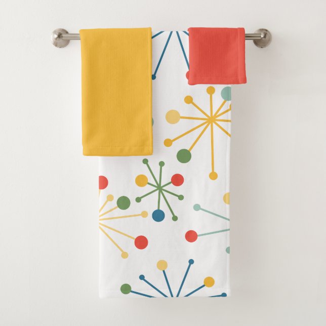 Estrelas no Conjunto de Toalhas de Banho Colorido (Insitu)