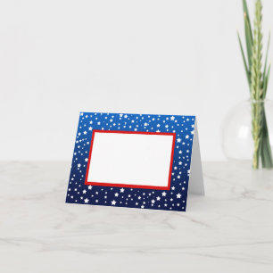 Estrelas no Gradiente Azul e no Cartão de Nota de