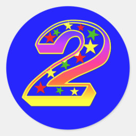 Estrelas Número 2 Autocolantes