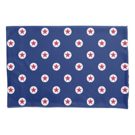 Estrelas Patriotas Red White Blue USA Set Pillowca