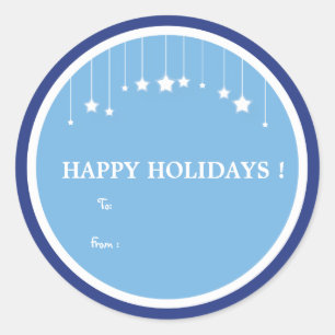 Estrelas perigosas - etiquetas de presente de nata