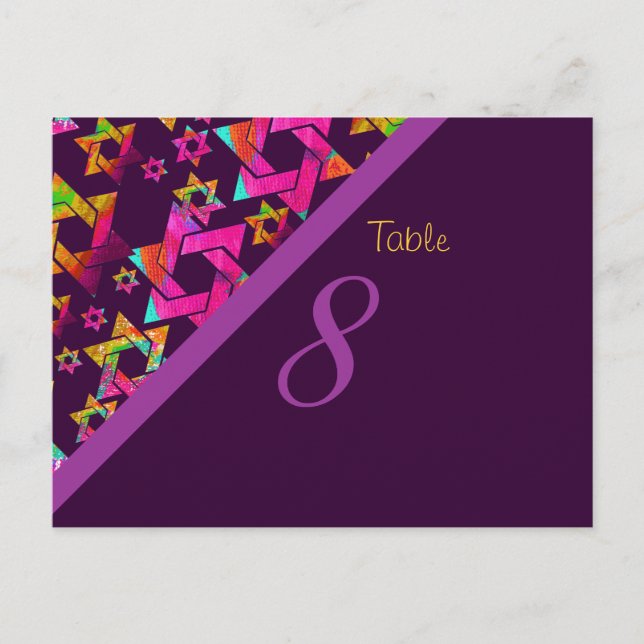 Estrelas psicodélicas PixDezines, mesa n.º cartões (Frente)