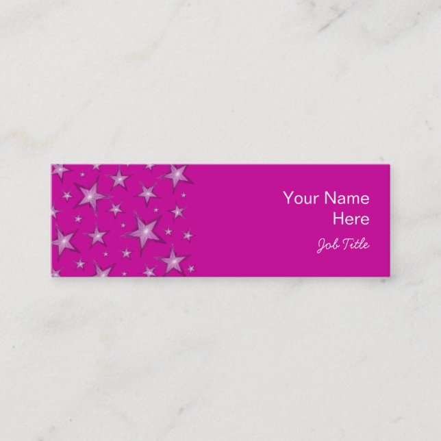 Estrelas Rosa, branco, cartão de visita, branco, m (Frente)