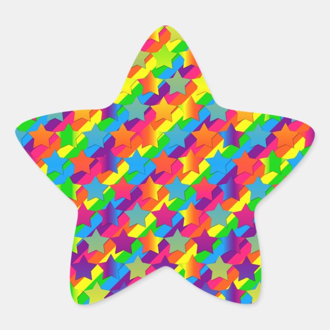 Estrelas sobre Adesivos em Forma de Stripes-Star (Frente)