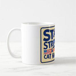 Estrelas, Stripes e Cabelos De Gato - Caneca De Ga