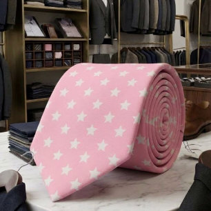 Estrelas Tickle Me Pink Em Gravata Rosa Pálido