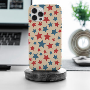Estrelas Vermelhas e Azuis, 4 de Julho, Fundo Bege